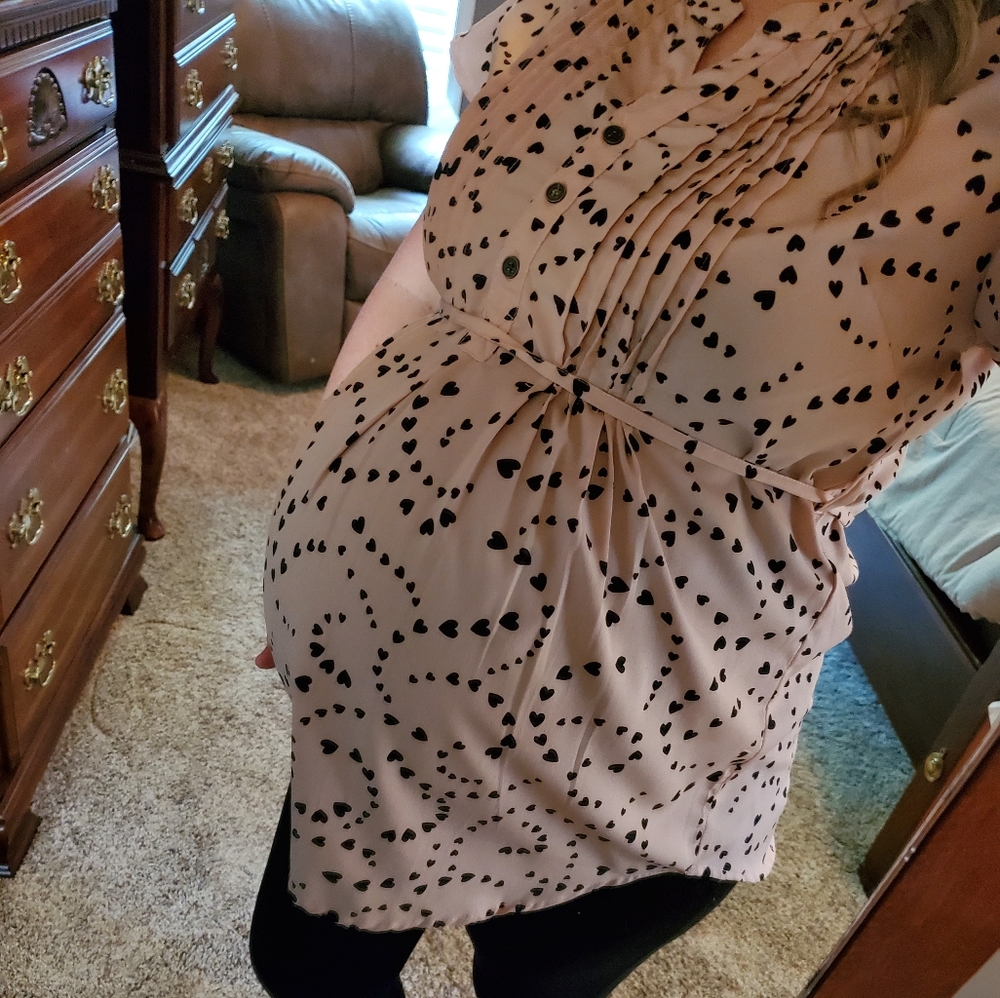 Maternity Top with hearts